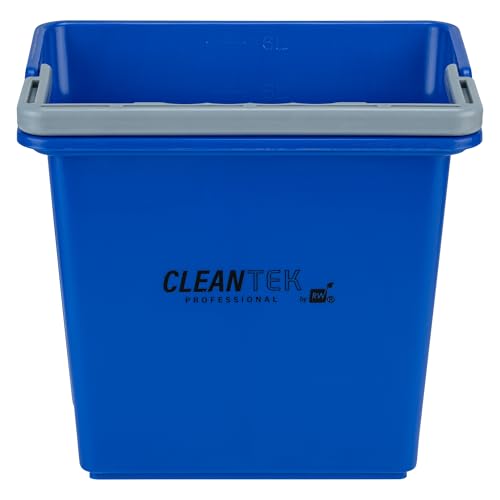 Restaurantware-Clean Tek Professional 6 Quart Cleaning Bucket, 1 Utility Pail with Handle - Heavy-Duty, Portable, Blue Plastic Washing Pail, Perfect for Household, Outdoor, Car Wash and More - color: Blue, size: 6 Quarts