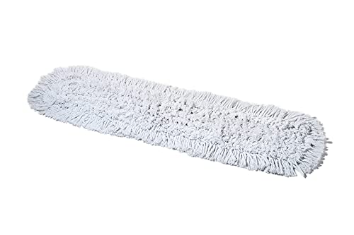 36 Inch Commercial Dust Mop Replacement Head – Reusable Cotton Dust Mop Refill for Floor Cleaning and Janitorial Use - size: 36'' X 5''