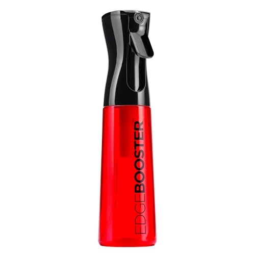 Style Factor Edge Booster Mist Spray Bottle for Hair (10.1oz/300ml) - Continuous Ultra Fine Mist Sprayer – For Hairstyling, Salons, Cleaning, Plants, Essential Oil & More - Red - color: Red