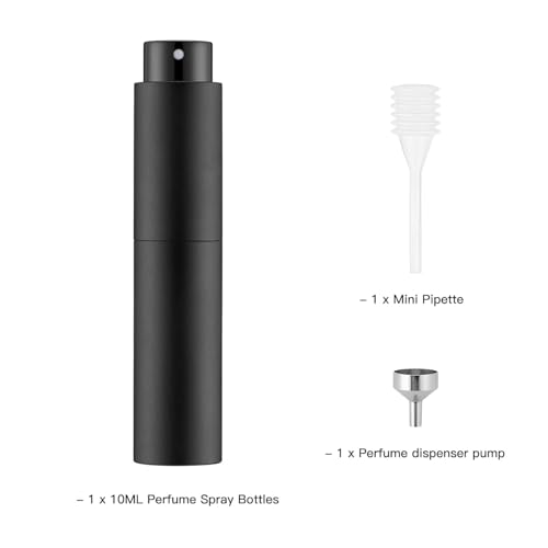 Tekson 10ml Travel Perfume Atomizer Refillable, Mini Cologne Spray Bottle Empty, Small Coffee Spray Bottle (Purple) - color: Purple