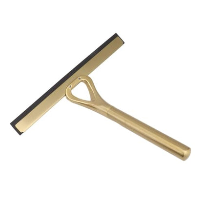 Shower Squeegee, Stainless Steel Window Glass Cleaning Tool with Hanging Hook 8.9x8.7in Soft Rubber Blade Water Stain Remover for Bathroom, Mirror, Car, Glass, Kitchen, Tile