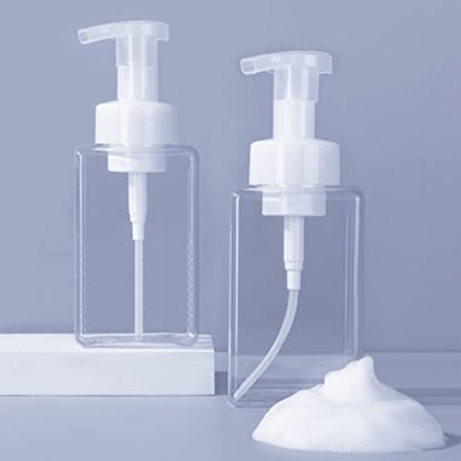 2 PCS-Foaming Soap Dispenser, Hand Soap Dispenser, Refillable Foam Liquid Hand Soap Empty Plastic Pump Bottle Container for Bathroom Vanities, Kitchen Sink, Hospital, Clinic（17 oz ） (Transparent) - color: Transparent