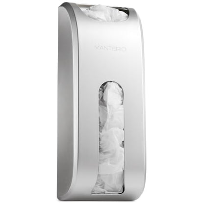 Manterio Plastic Bag Holder | UPGRADED Wall-Mount Grocery Bag Dispenser | Space-Saving Design | Easy Install | Smudge-Proof, Fingerprint-Resistant | Silver | Holds the Most Bags for Maximum Storage - color: Silver