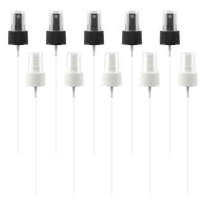 10 Pcs Spray Bottle Top, Nozzle Sprayer Tops Replacement, Plastic Pump Sprayer Pump for Essential Oil, Cleaning Solutions, Home cleaning, 24/410 Cap Size(COLOR:Black + White)