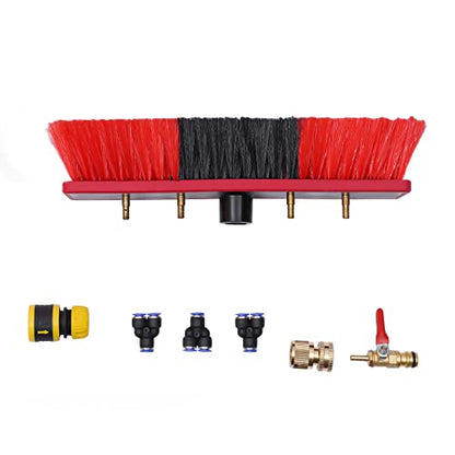 Telescopic Pole Water Fed Brush Premium Telescopic Rod Water Brush 20ft Single Head Efficient Cleaning Tool Aluminum Alloy Telescopic Rod