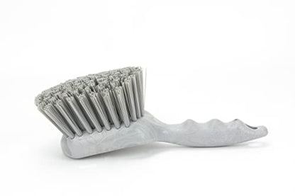 SPARTA 40541EC23 Plastic Scrub Brush, Utility Brush, Kitchen Brush With Hanging Hole For Cleaning, 8 Inches, Gray - color: Gray