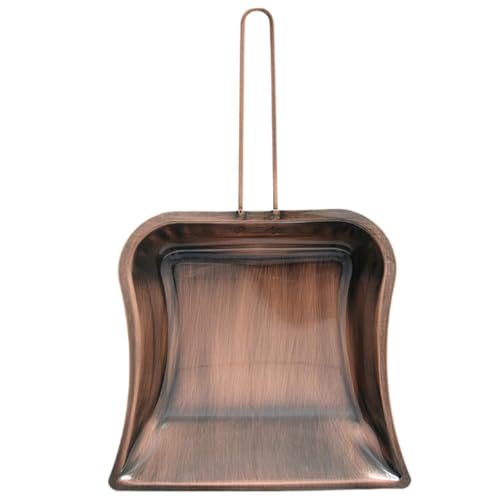 Copper Handheld Dustpan for Tabletop Cleaning, 9.45 x 14.96 in Compact Desk Dust Pan for Home, Bar, and Restaurant