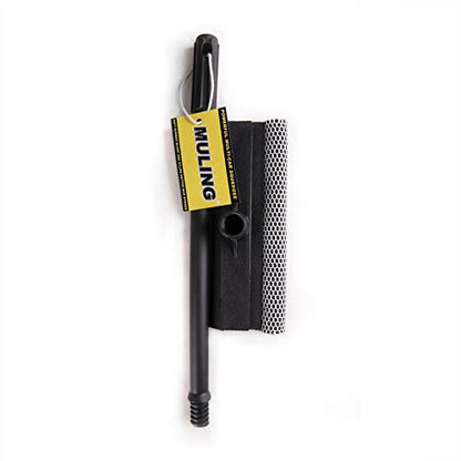 Window Squeegee Cleaning Tool 2 in 1 Window Cleaning Car Squeegee Windshield Cleaning Sponge and Rubber Squeegee,Black, Auto Squeegee - color: Black