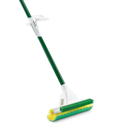 Nitty Gritty Sponge Mop with Built-in Scrub Brush Heavy Duty Floor Cleaning Mop for Hardwood Tile Laminate Vinyl Floors