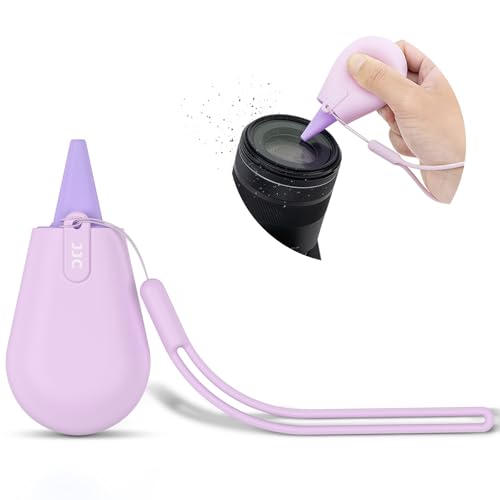 JJC Pocket-Sized Silicone Camera Dust Blower Lens Air Blower, Small Camera Lens Cleaner Air Blower for Sensor LCD Keyboards Filters Printing, Lilac Portable Dust Blower for Outdoor Travel Cleaning - size: Small Silicone Air Blower (Lilac)