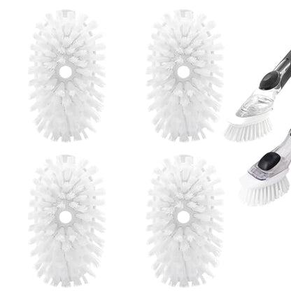 Brush Refills for OXO Dish Brush - 4 Pack Dish Brush Cleaning Soap Dispensing Head Replacement for Scrubber (White) - color: 4-pack