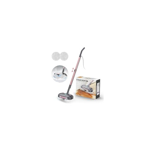 Scrubbing Steam Mop with Rotating Pads,All-in-One Spin Steam Cleaner for Floor Cleaning,Large Tank,23FT Cord, LED Headlights,Reusable Pads & Self-Standing,Safe for Hard Floor/Laminate/Marble