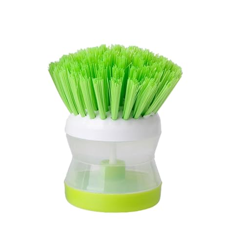 Kitchen Wash Tool Dish Plastic Brush with Washing Up Liquid Soap Dispenser Plastic