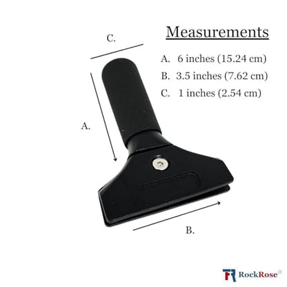 RockRose Elite 6" Cast Aluminum Squeegee – Sturdy, Long-Handle Anti-Slip Grip Precision Blade Change with Allen Wrench Professional Window Tint Application Tool-1 Unit - color: 6" Cast Aluminum Handle, size: Pack of 1