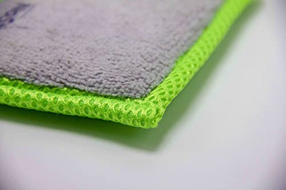 NoStench Washable Kitchen Sponges, Microfiber Dish Sponges, 4 Pack | Non-Scratch, Machine Washable Reusable Sponge for Dishes, Pots, Pans, Stainless Steel and Non-Stick Cookware