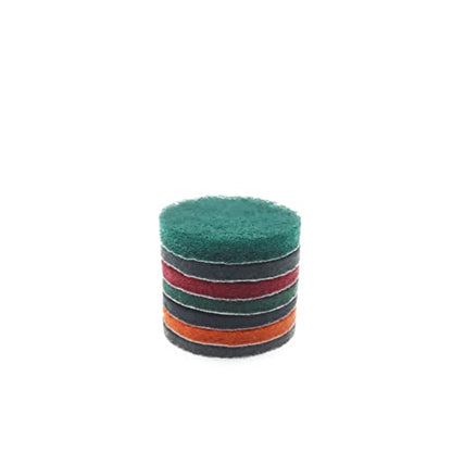 Heavy Duty Scour Pads, Non-Scratch Scrub Sponges, ULIFESTAR 5PCS Dish Scrubber Scouring Pads, Dual-Sided Reusable Household Scrub Pads for Dishes,Dish Cleaning Tool,Kitchen Scrubbers & Metal Grills - size: 98mm/4''Green 180-240grits