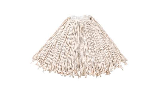 Rubbermaid Commercial Cut End Cotton Mop 20 Oz White Premium Heavy Duty Mop Head Wring and Rinse - size: 20 Oz., style: Single