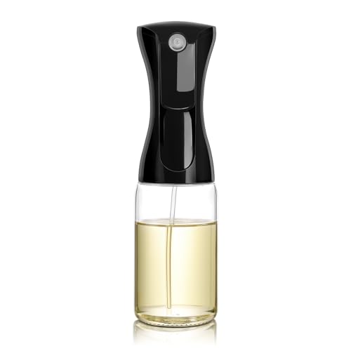 Mistifi glass Oliver Oil Sprayer for cooking, Spray bottle 6oz, Non-Aerosol Refillable Dispenser Oil Mister PS887 - color: Black