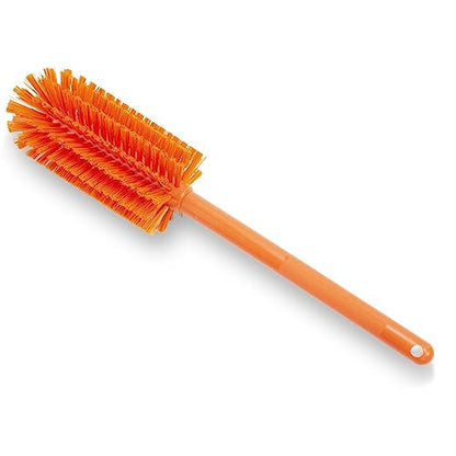 SPARTA Large Water Bottle Brush Ideal for Wide-Mouth Jars, Bottles and Tumblers, Dishwashing Tool with Handle for Home and Commercial Kitchens, Plastic, 16 Inches, Orange