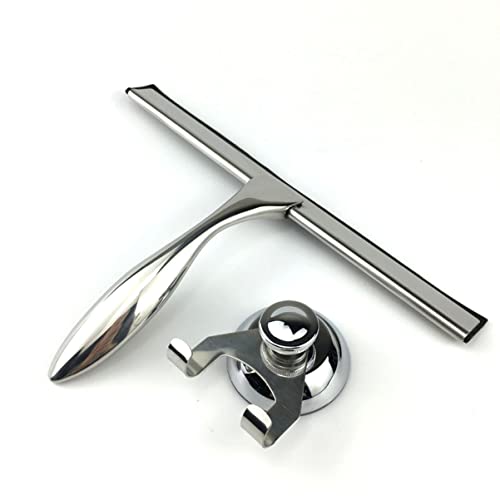 3pcs Shower Squeegee Stainless Steel Suction Cup Holder for Glass Tile Mirror Cleaning