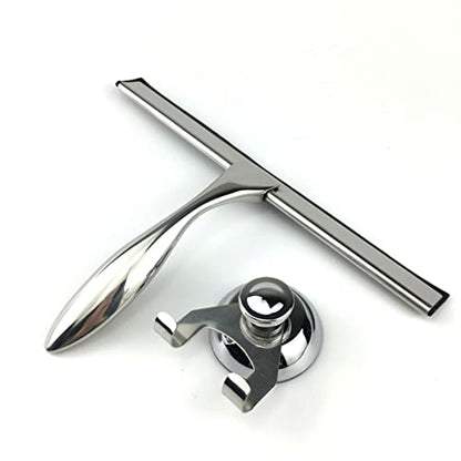 3pcs Shower Squeegee Stainless Steel Suction Cup Holder for Glass Tile Mirror Cleaning