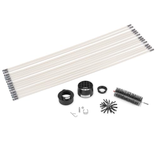 Gardus RLE42PRO LintEater Pro Rotary Dryer Vent Cleaning System, Removes Lint, Extends Up to 42’ - style: 42' Button-Link Kit