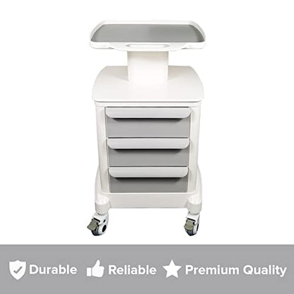 Professional-Grade 3-Drawer Utility Cart on Wheels - Trolley Cart w/ 3 Drawers & Utility Desk - Mobile Storage Cart, Cavitation Machine, Salon Supplies - Max 50kg/110lb Load… - size: 110LB Load / 3 Drawer
