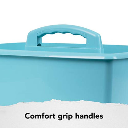 Storex Industries 13" x 11" x 6.375" Large Caddy, Teal (Pack of 2) - color: Teal, size: 2-Pack, style: Large