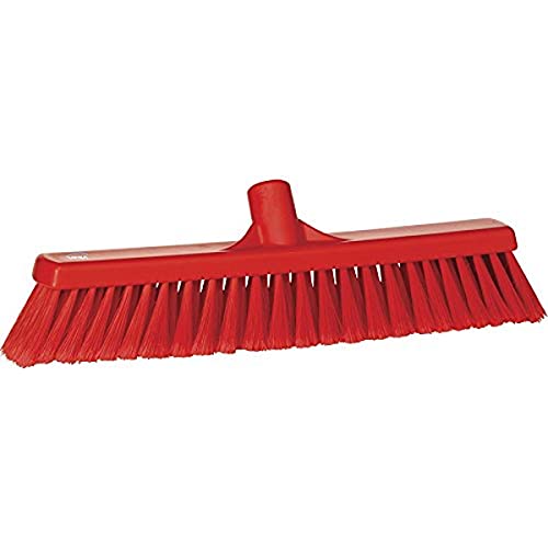 Vikan 31784 Broom,Push,Soft-Split,16.5",PP/SS,Red - color: Red, size: 3178