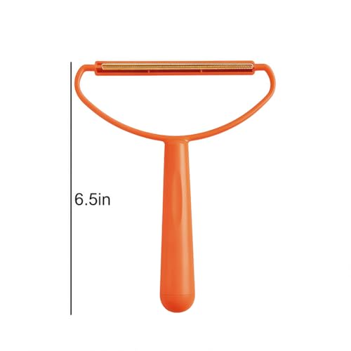 Double Sided Lint and Pet Hair Remover, Orange Fabric Shaver and Fuzz Remover Tool for Clothes, Sofa, Carpet, and Upholstery Cleaning