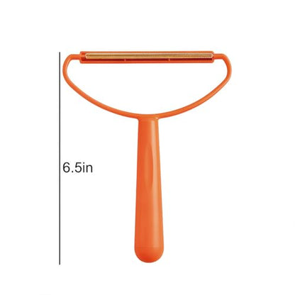 Double Sided Lint and Pet Hair Remover, Orange Fabric Shaver and Fuzz Remover Tool for Clothes, Sofa, Carpet, and Upholstery Cleaning
