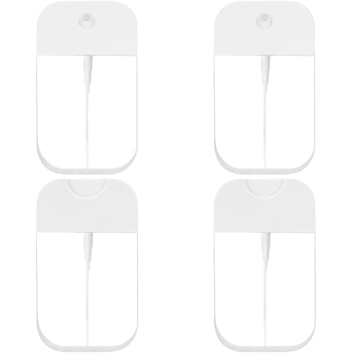 4 PCS Clear Spray Bottles, Portable Card Spray Bottles, 50 ML Refillable Plastic Perfume Atomizer Vials, Suitable Perfume, moisturizing water, hand sanitizer - color: 50ML 4 Pcs