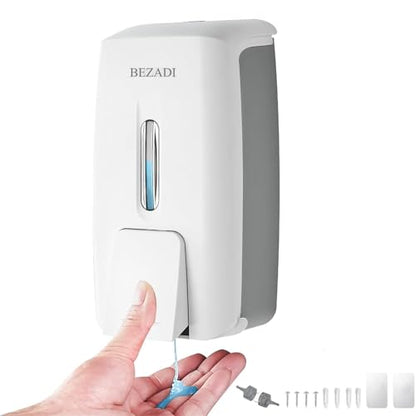 27fl oz Hand Soap Dispenser Wall Mount for Bathroom Kitchen Liquid Sanitizer ABS Plastic White 9088 - color: White