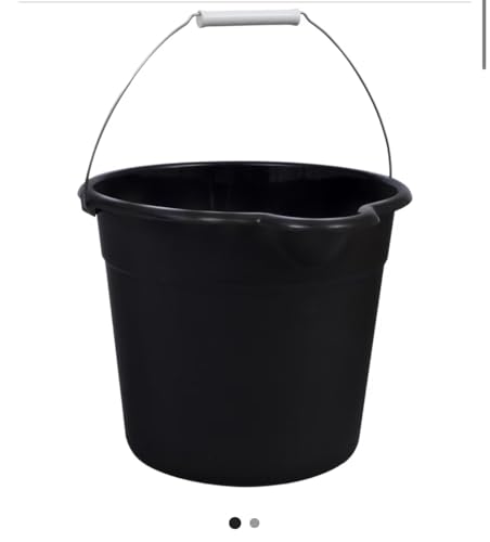 1 Pack Plastic Mop Bucket for College & Dorms with Handle.