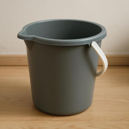 JOEY'Z 10QT (9.5L) Cleaning Bucket with Handle and Spout – Heavy Duty Mop Bucket for Household Use, Utility Pail for Water, Storage - Plastic Buckets, Plastic Buckets with Handles - Charcoal Grey - color: Charcoal Grey