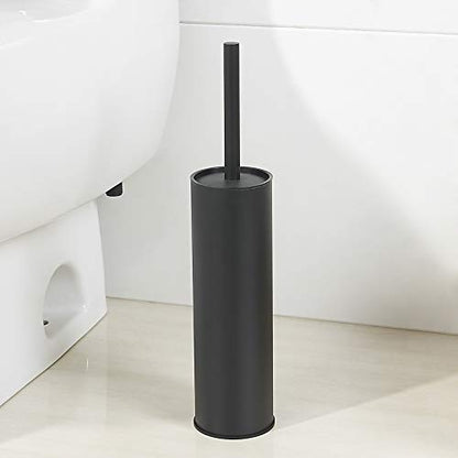 Toilet Brush and Holder,Stainless Steel Toilet Brushes for Bathroom with Holder 2pack - color: Matte Black