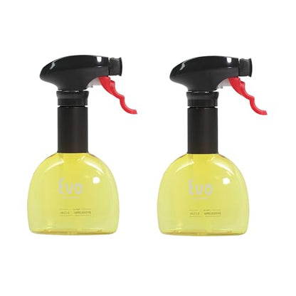 Evo Oil Sprayer Minis, Non-Aerosol for Olive, Cooking Oils, and Vinegars, Yellow, 8-Ounce Capacity, Set of 2 - color: Yellow