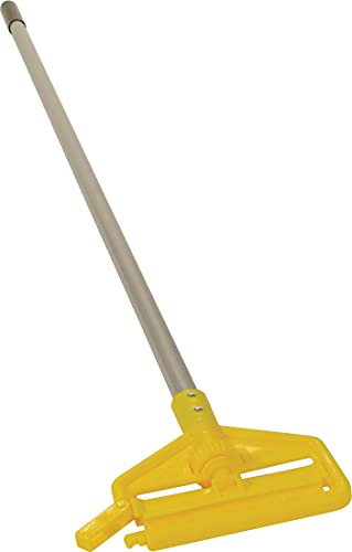 Rubbermaid Commercial H136 Invader Aluminum Side-Gate Wet-Mop Handle, 1 dia x 60, Gray/Yellow