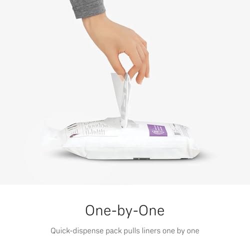 simplehuman Code R 200 Count Custom Fit Liners, Drawstring Kitchen Trash Bags, One-by-One Mess-Free Dispense, Extra Thick & Double Seamed, 50% PCR Plastic, 9-10 Liter / 2.6 Gallon, White - size: 200 Count (Pack of 1)