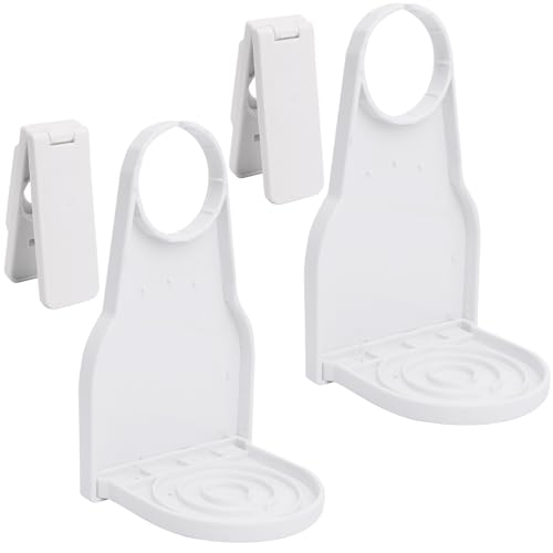2 Pack Laundry Detergent Dispenser Cup Holder and Drip Catcher for Liquid Laundry & Softener, Laundry Room Organization and Storage, Detergent Bottle Cup Holder with Nozzle Button Switch
