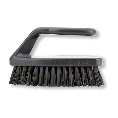 SPARTA Scrub Brush with Iron Shaped Handle and Stiff Bristles, Heavy Duty Scrubber Brush for Kitchen, Bathroom, Shower, Tile, Sink, Carpet and Bakepans, Polypropylene, 6 Inches, Black, (Pack of 6) - color: Black, size: 6 Inches (Pack of 6)