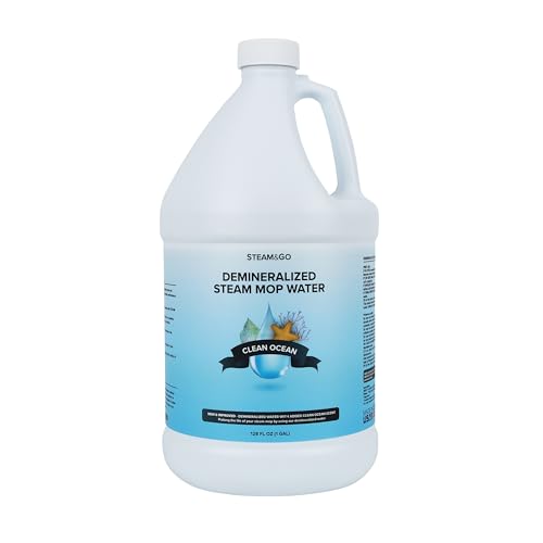 Steam & Go Demineralized Water for Steam Mop – Clean Ocean Scent, 128 fl oz (1 gal) | Scented Floor Cleaner Solution, Ready-to-Use, Compatible with Any Steam Cleaner - size: 1 gallon