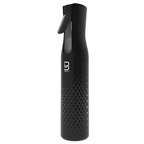 L3 Beveled Spray Bottle - Continuous Spray with a Fine Mist Pattern - Barber and Hair Stylist Supplies - Less Hand Fatigue Compared to Standard Bottles - Level Three Barber Spray - 300 ml (Black) - color: Black