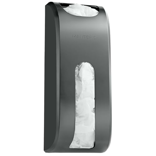 Manterio Wall Mount Plastic Bag Organizer | Durable Plastic Grocery Bag Saver | Smudge Proof, Fingerprint Resistant - color: Grey