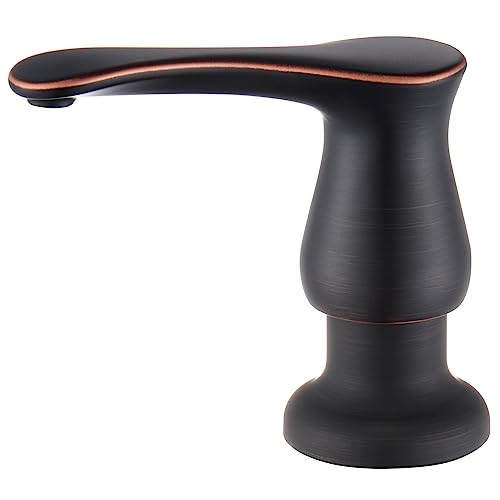 GAGALIFE Kitchen Sink Soap Dispenser Oil Rubbed Bronze, Built in Soap Dispenser with 17 OZ Bottle, Refill from The Top, Liquid Dispenser for Kitchen Sink - color: Oil-rubbed Bronze, size: with Bottle