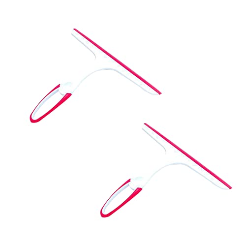 Magik 1-2 Pcs Super Flexible Silicone Squeegee Car Windshield Window Home Cleaning (2 Pack, Pink) - color: Pink, size: 2 Pack