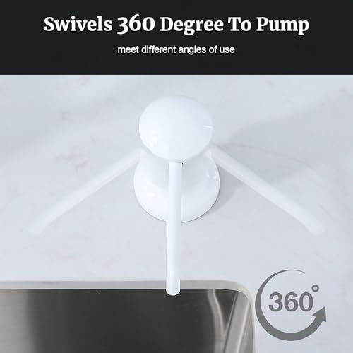 Sink Soap Dispenser for Kitchen Sink White Upgrade with 40" Silicone Kitchen Soap Extension Hose, Connect to Your Soap Bottle Directly - color: White, size: with Tube Kit