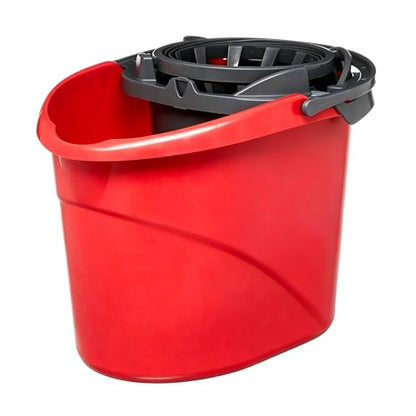 2.5 Gallon Quick Wring Hands-Free Mop Bucket, Quick Wring Bucket with Handles, Mop Bucket with Wringer, Cleaning Bucket for Home Hardwood Laminate Tile Floor Cleaning