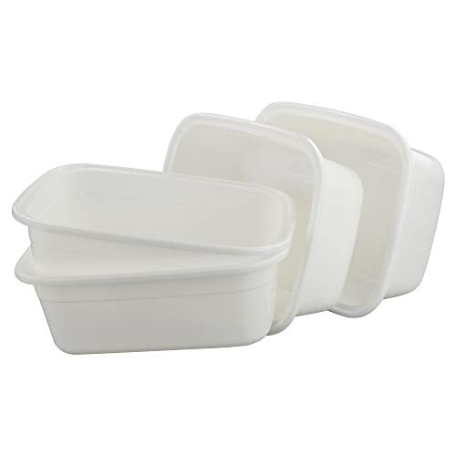 12 Quart Plastic Wash Basin, 4 Pack Dish Pan, White - size: 12 quart