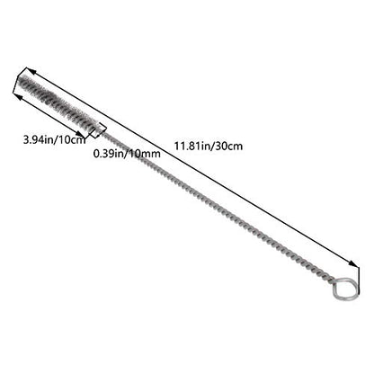 Utoolmart Steel Wire Cleaning Brush, Spiral Power Tube Cleaner, 0.4-inch Diameter 12-inch Length, 10pcs - color: 10pcs, size: 1cm
